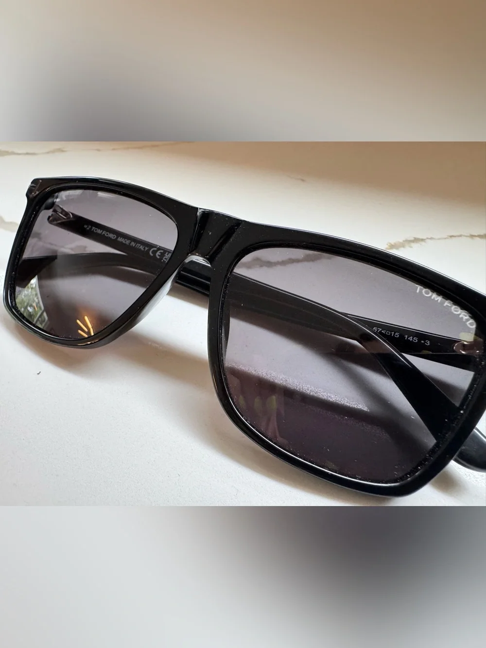 Tom Ford Fletcher Black Square Sunglasses TF832 AS IS/NEED LENSES